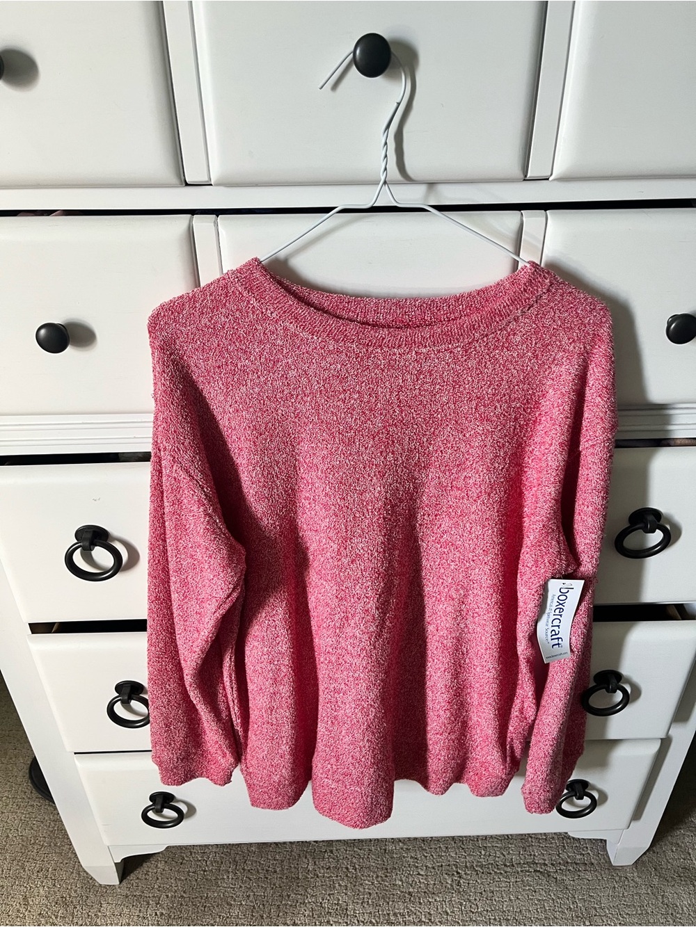 boxercraft Red Crewneck Women's Sweater